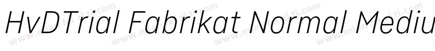 HvDTrial Fabrikat Normal Medium字体转换